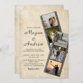 Film Strip Photo wedding Invitation (Voorkant / Achterkant)