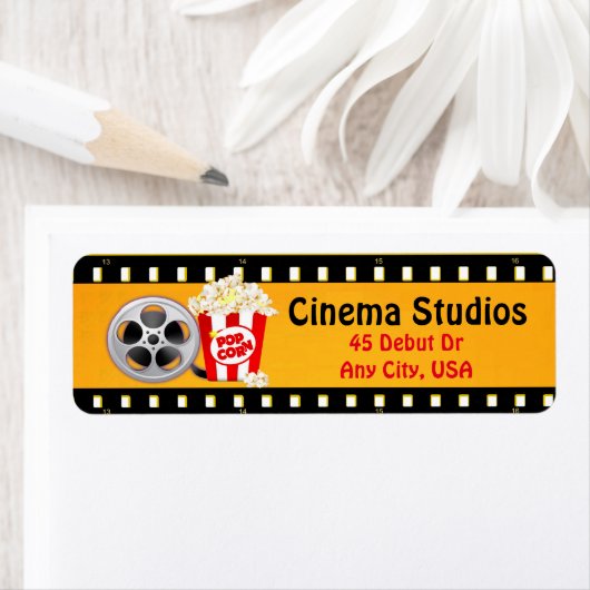 Film Strip, Popcorn and Reel Address Labels (Insitu)