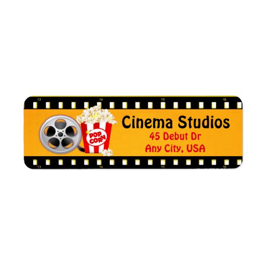 Film Strip, Popcorn and Reel Address Labels (Voorkant)