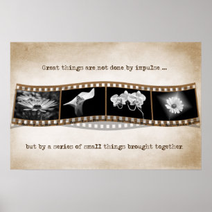 Film strip with quote poster