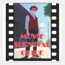Film Survival Guide Mascotte Vierkante Sticker