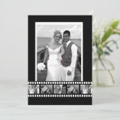 Film Tape Gepersonaliseerde Designer Bruiloft Kaart (Staand voorkant)