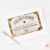  Film Ticket Bruids Datum Nacht Ideeën Rechthoekige Sticker (Envelop)