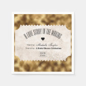  Film Ticket Bruids Datum Nacht Ideeën Servet (Voorkant)