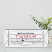  Film Ticket Save The Date Kaart (Staand voorkant)