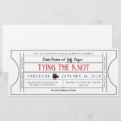  Film Ticket Save The Date Kaart (Voorkant / Achterkant)