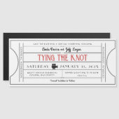  Film Ticket Save The Date Magnetische Uitnodiging (Voorkant / Achterkant)