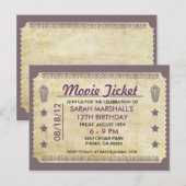 Film Ticket Thema Briefkaart (Voorkant / Achterkant)
