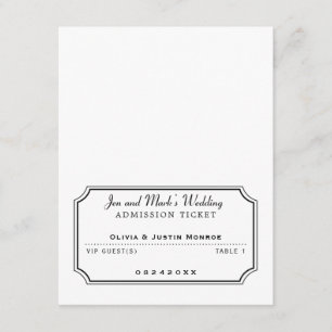 Film Toegangskaartje zwart-wit Plaatskaart