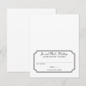 Film Toegangskaartje zwart-wit Plaatskaart (Voorkant / Achterkant)