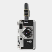 Film van de oude school bagagelabel (Voorkant verticaal)