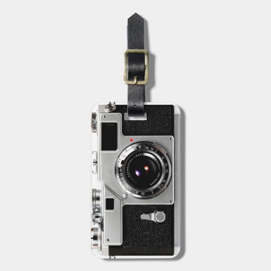 Film van de oude school bagagelabel (Voorkant verticaal)