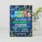 Film Verjaardag Uitnodiging, Film Kaart (Staand voorkant)