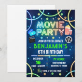 Film Verjaardag Uitnodiging, Film Kaart (Voorkant / Achterkant)