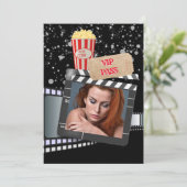 Film VIP foto elegante Hollywood themafeest Kaart (Staand voorkant)