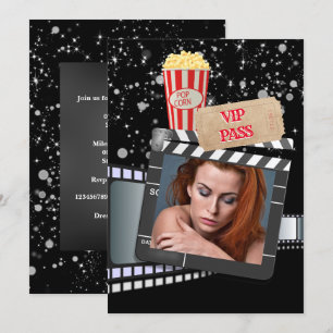 Film VIP foto elegante Hollywood themafeest Kaart