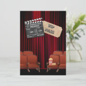 Film VIP popcorn ticket klapper board screening Kaart (Staand voorkant)