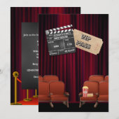 Film VIP popcorn ticket klapper board screening Kaart (Voorkant / Achterkant)