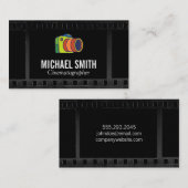 Filmachtergrond | Colorful Cam Logo Visitekaartje (Voorkant / Achterkant)