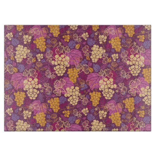 Filmachtergrond voor zoete druivenrassen snijplank (Voorkant)