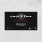 Filmaeditor Uoutuber Video Director Productie Visitekaartje (Achterkant)