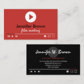 Filmaeditor Uoutuber Video Director Productie Visitekaartje (Voorkant / Achterkant)