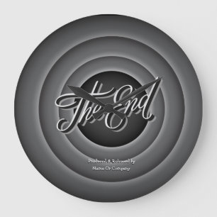 Filmafsluiter aan het einde van het scherm Retro W Grote Klok