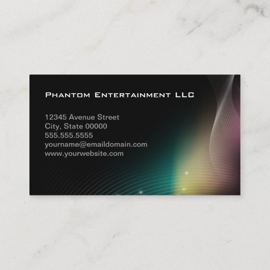 Filmassistent Cameraman Director Visitekaartje (Achterkant)