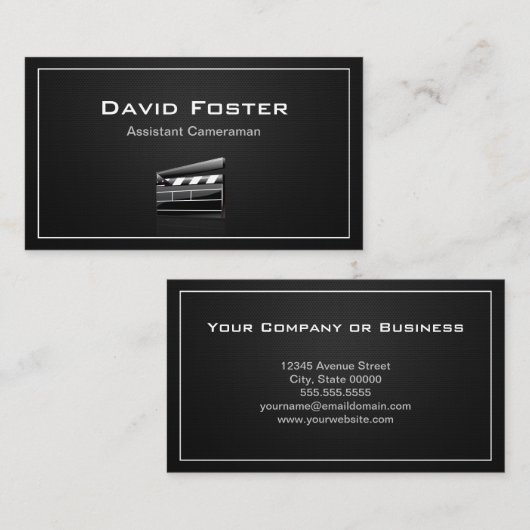 Filmassistent Cameraman Director Visitekaartje (Voorkant / Achterkant)
