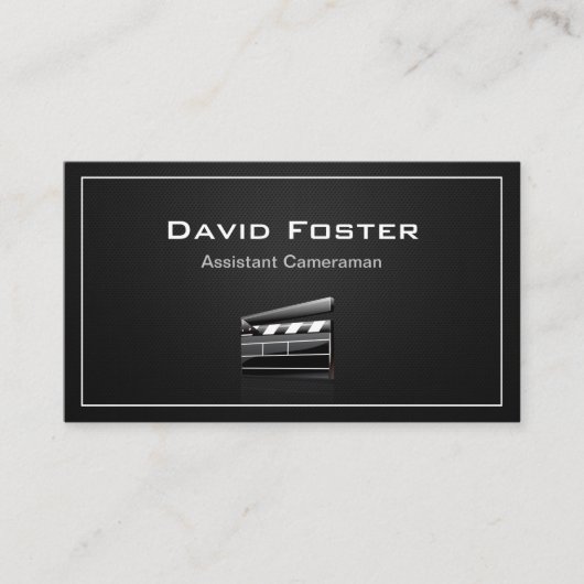 Filmassistent Cameraman Director Visitekaartje (Voorkant)