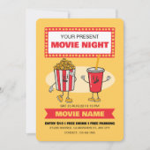 Filmavond Feest Uitnodiging, Slaap Feest Kaart (Voorkant)