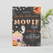Filmavond Halloween feest Kaart (Staand voorkant)