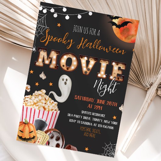 Filmavond Halloweenfeest Kaart