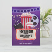 Filmavond Kinderverjaardagsfeestje Kaart (Staand voorkant)