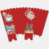 Filmavond Popcorn 13e verjaardagsfeest Bedankdoosjes (Ongevouwen)