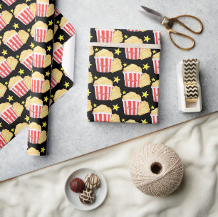 Filmavond Popcorn en tickets Cadeaupapier