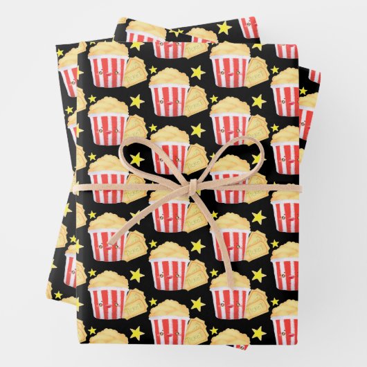 Filmavond Popcorn en tickets Inpakpapier Vel (In situ)