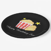 Filmavond Popcorn en tickets Papieren Bordje (Gekanteld)