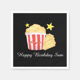Filmavond Popcorn en tickets Servet