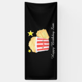 Filmavond Popcorn en tickets Spandoek (Verticaal)