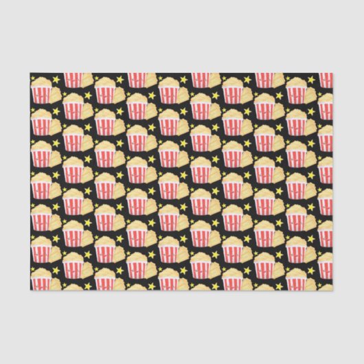 Filmavond Popcorn en tickets Tissuepapier (Voorkant)