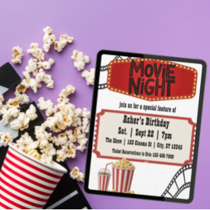 Filmavond speciale functie Verjaardag Kaart