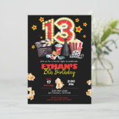 Filmavond, Theater - Uitnodiging voor 13e verjaard (Staand voorkant)