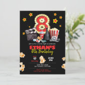 Filmavond, Theater - Uitnodiging voor de 8e verjaa (Staand voorkant)