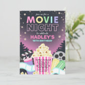 Filmavond uitnodiging | Film verjaardagsuitnodigin (Staand voorkant)