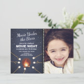 Filmavond Uitnodiging onder de sterren Bonfire (Staand voorkant)