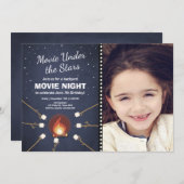 Filmavond Uitnodiging onder de sterren Bonfire (Voorkant / Achterkant)