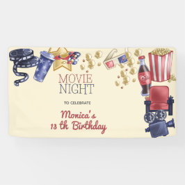 Filmavond verjaardag voor kinderen spandoek
