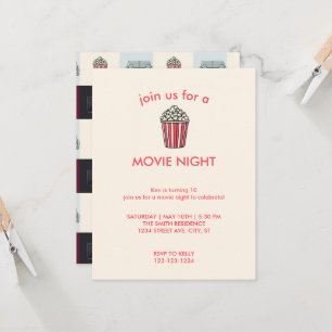 Filmavond Verjaardagsfeest Uitnodiging