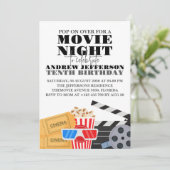 Filmavond Verjaardagsfeestje Bioscoopfeest Kaart (Staand voorkant)